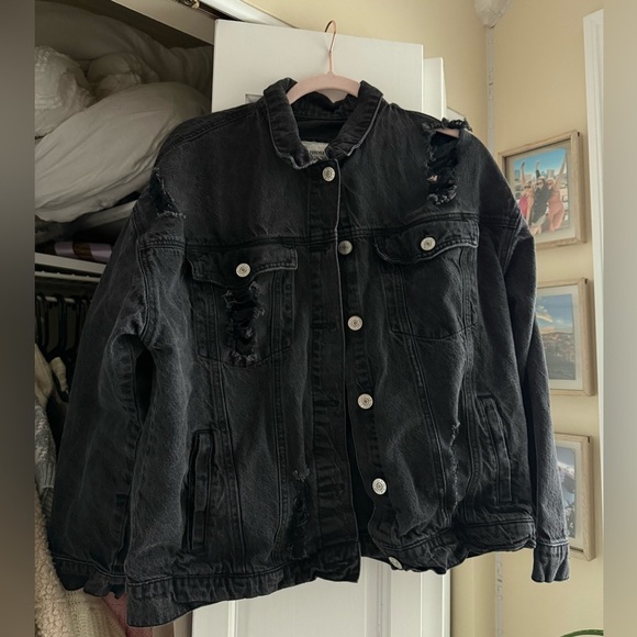 Forever 21Black Denim Jacket - Picture 1 of 6